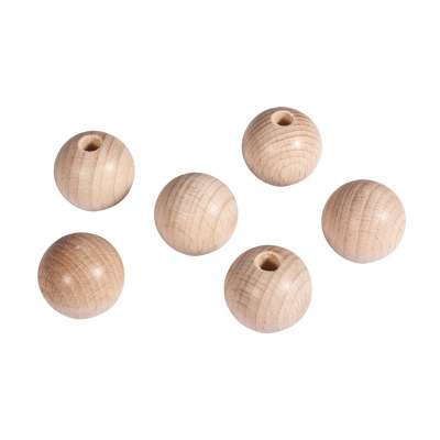 Natural Unfinished Wood Spacer Beads Round Ball Wooden Loose Beads for Crafts DIY Jewelry Making